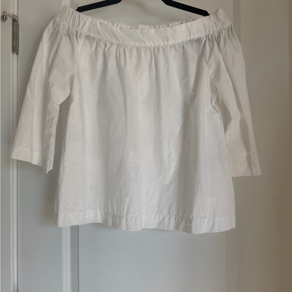 Madewell White Off-Shoulder Blouse